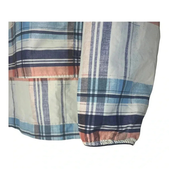 Men’s Herschel Co Windbreaker Pullover Jacket Sz Medium Plaid Lightweight - Picture 4 of 5